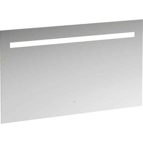Miroir Leelo courant avec éclairage LED horizontal intégré, cadre