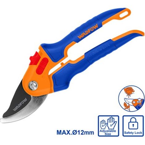 Forbici da potatura WADFOW WPA1E06 da 8", acciaio al carbonio, struttura in metallo, ergonomiche