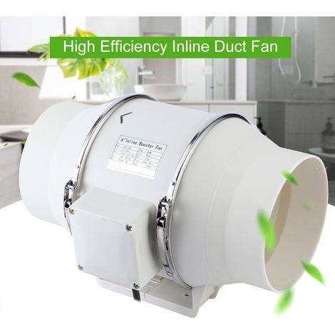 Ventilateur de gaine en ligne haute efficacité pour salle de bain et cuisine, 80 W (1/5)