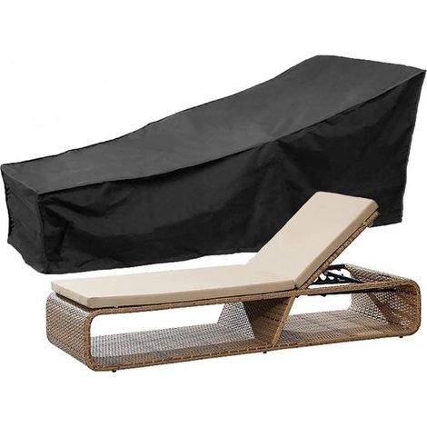 Housse de transat imperméable et anti-poussière, 1 pièce, polyester, 210 x 75 x 80 cm (1/5)