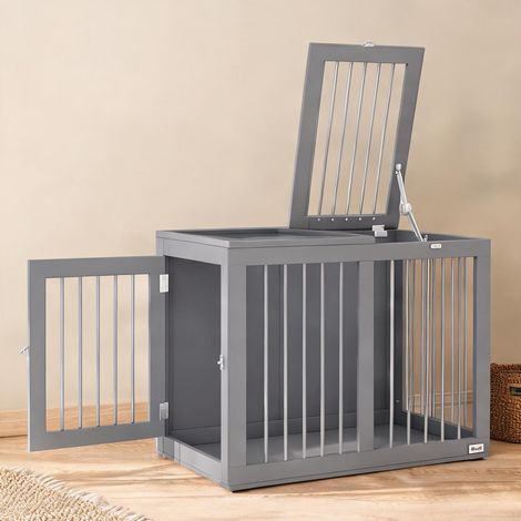 Cage de transport pour animaux en stahl MDF 80 x 50 x 56,5 cm (1/5)