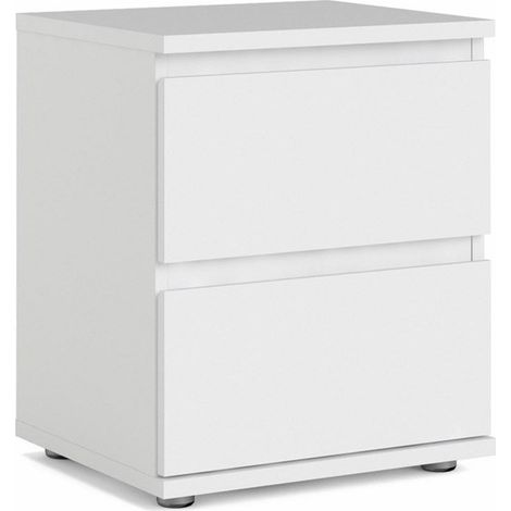 Mia Nachttisch Breite 40 cm, Höhe 48,5 cm, Tiefe 34 cm, weiss.