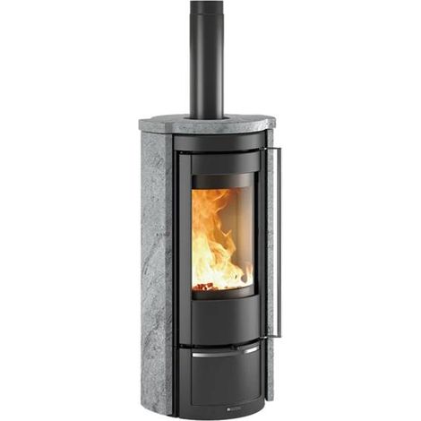 Poêle à bois fonte 7.5kw gris clair - Nordica Extraflame - LIU.16PIERRENATURELLE