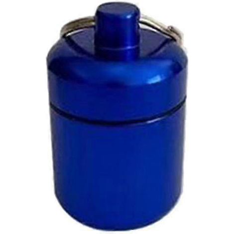 Étui de rangement portable en alliage d'aluminium pour écouteurs, avec boîte de rangement pour bouchons d'oreille antibruit (bleu). (1/3)