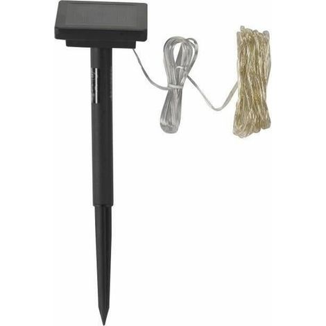 Guirlande d'extérieur solaire LUCIOLE blanc chaud 100leds SMART GARDEN (1/2)