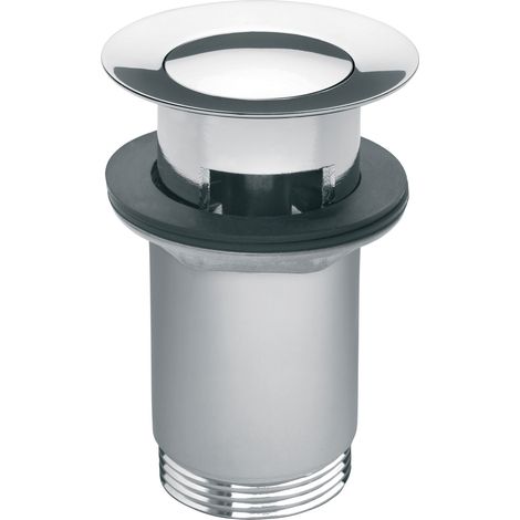 Válvula de drenaje con rebosadero y sistema de clic-clic, 5/4", cromada.