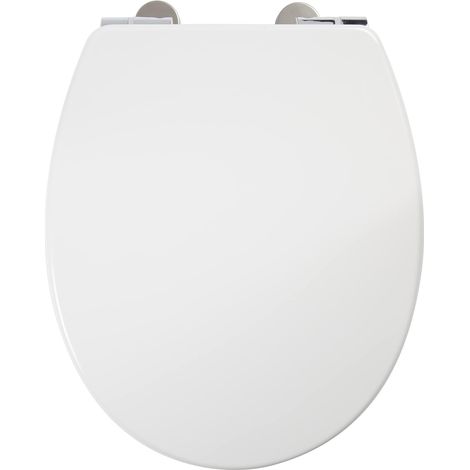 Croydex Soft-Close Round Toilet Seat with Flexi-Fix Hinges & anti-bac -Haughton (1/4)