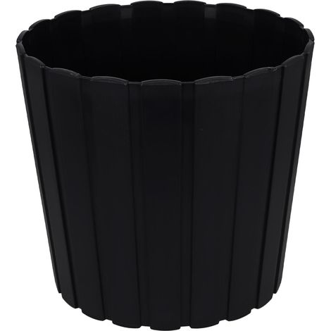 Vaso in plastica per fiori ed erbe aromatiche da balcone o terrazzo, antracite, 29 cm