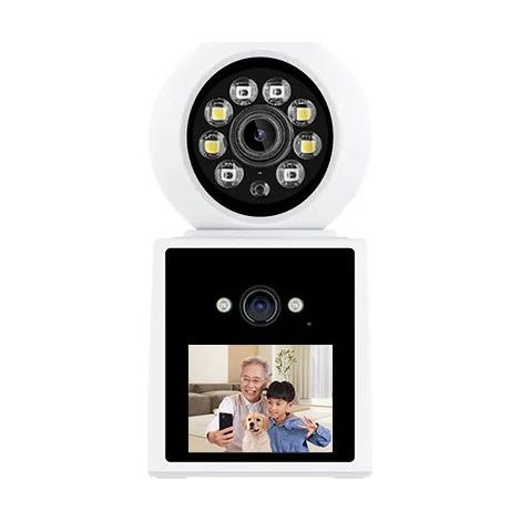 Caméra Surveillance WiFi Interieur, Caméra de Surveillance avec 2,8 Pouce Écran, 360°Caméra Maison pour Âgé/Enfants/Animaux, Vidéo Bidirectionnelle, Détection de Mouvement IA (1/5)