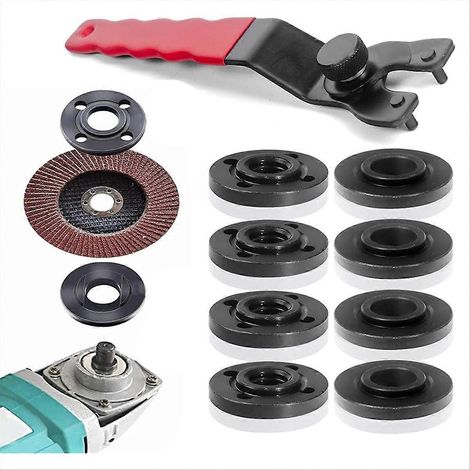 Metall-Sicherungsmutter für Schleifmaschinen, 5/8 Zoll-11 Flansch, Stahlbefestigungselement, Ersatzteil für Schleifmaschinen, hochbelastbare Klemmmutter, hochwertiges Ersatzteil. (1/5)