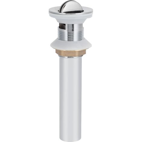 Bonde de lavabo anti-obstruction à clapet avec couvercle de protection et trou de trop-plein (1/5)