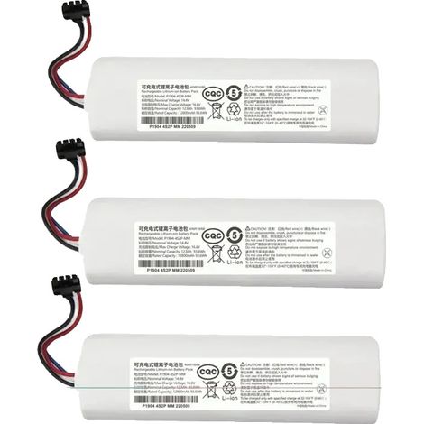 Batterie d'aspirateur robot, capacité 9800mAh, compatible avec les modèles Dreame, Batterie 9800mAh 3PCS (1/2)