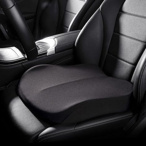 Rehausseur Voiture Adulte, Coussin Siege Voiture Auto Portable, Coussin Voiture Conducteur Doux, Augmente Efficacement Le Champ de Vision de 10 cm, pour Voiture Bureau Maison,Noir (1/5)