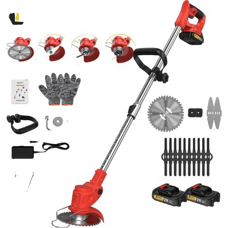 Coupe-bordures sans fil, Design léger, Performance puissante, Deux batteries, Pas de prise (1/2)
