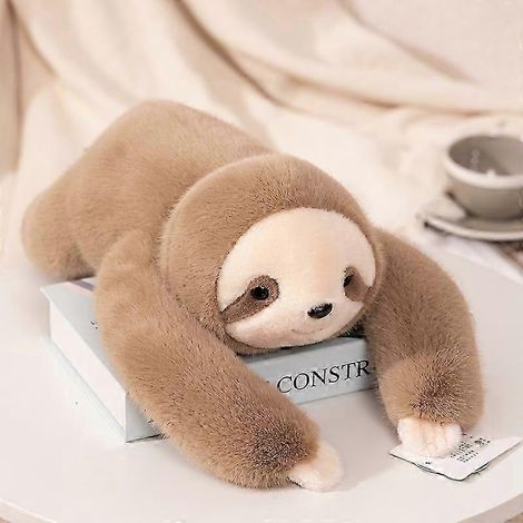 Coussin en peluche lestée en forme de paresseux, pour soulager l'anxiété et apaiser les enfants et les adultes. Peluche lestée avec billes de verre. (1/5)
