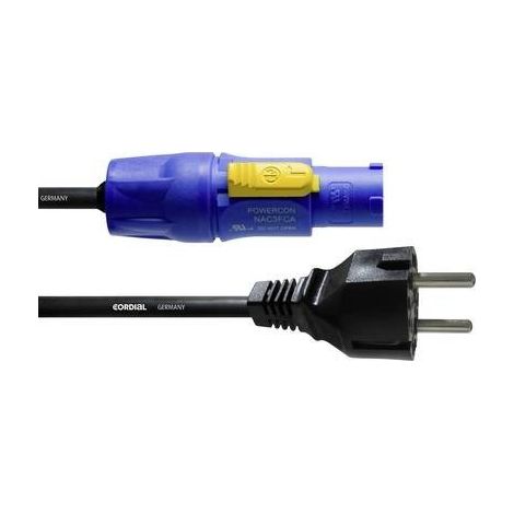 Cordial CFCA 1,5 S Alimentazione Cavo [1x Spina schuko - 1x Spina PowerCon] 1.5 m Blu (1/2)