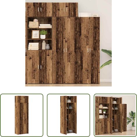 Altholzschrank - Aufbewahrungsschrank 3 pcs Altholz (1/5)