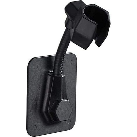 Support de douche universel réglable, support de douche mural, support de douche rotatif, support de pommeau de douche à main, support de douche à main rotatif, pour salle de bain (noir) (1/5)