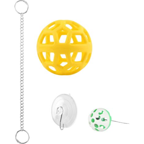 Lot de 2 Jouet Tortue Balle d'Alimentation, Abreuvoir Suspendu pour Lézard, Accessoire Terrarium pour Oiseau et Reptile, Distributeur Friandise (1/5)