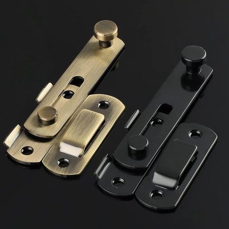 Zwei klappbare Deckelverschlüsse mit 2,5 mm dicken Edelstahlbolzen und -schrauben geeignet für Türen, Fenster, Schränke und Gärten. (1/5)