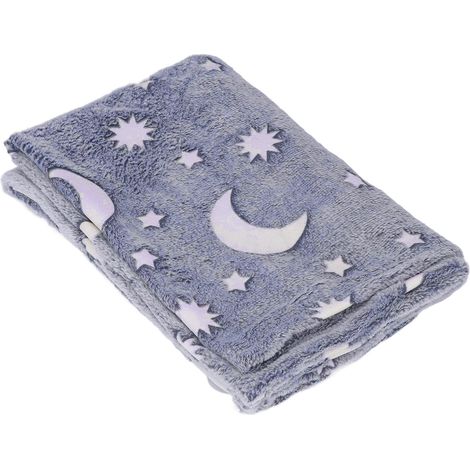 Manta de forro polar ultrasuave y mullida con estampados llamativos, resistente a las arrugas, ideal para sofá, cama o sillón, color gris luna, 180 x 150 cm. (1/5)