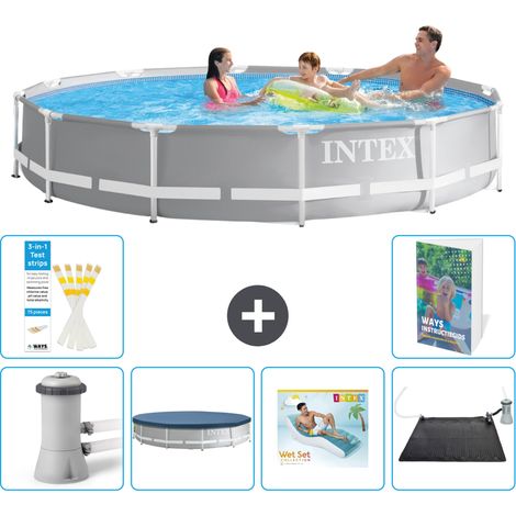 Prism Frame Pool Rund - 366x76 cm - 7-teilig S219