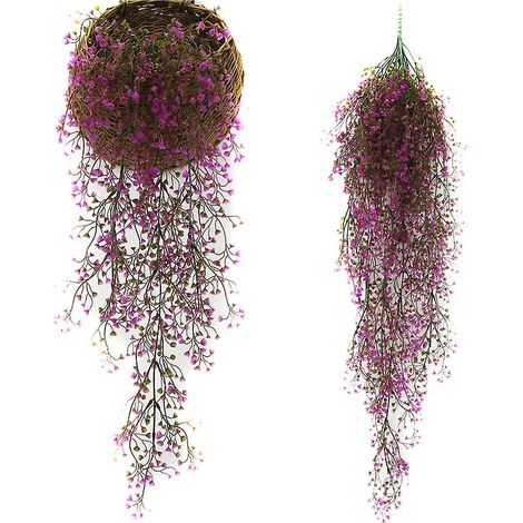 Vigne Artificielle Suspension - Rouge Rose - Décoration Murale Extérieure - 1 Pièce (1/5)