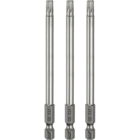 3Pcs Embout Tournevis T27 Tête Torx Longueur 100mm (4") (1/5)
