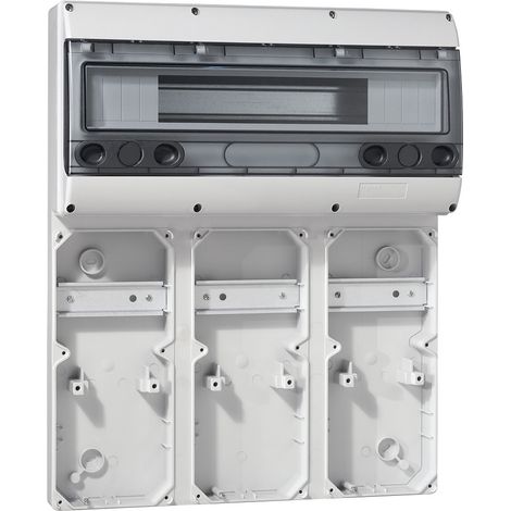 Base P17 501x405mm con guida, 20 moduli, 9 prese 16A per placca 280x125mm - LEG057704