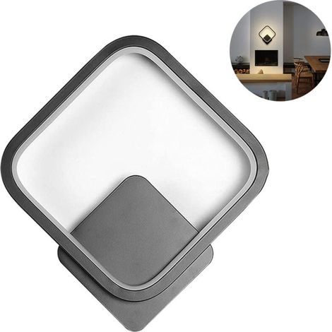 Spot Mural LED Carré 12W pour Intérieur - Salon, Chambre, Couloir, Escalier - Décoration Murale (1/5)