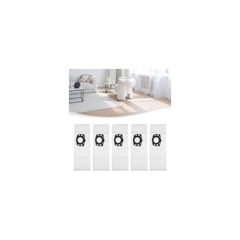 Paquete de 5 bolsas para aspiradora SE4002 para WD2/WD3/KWD3, compatibles con aspiradoras Kärcher, bolsas de repuesto - Crezuo (1/4)
