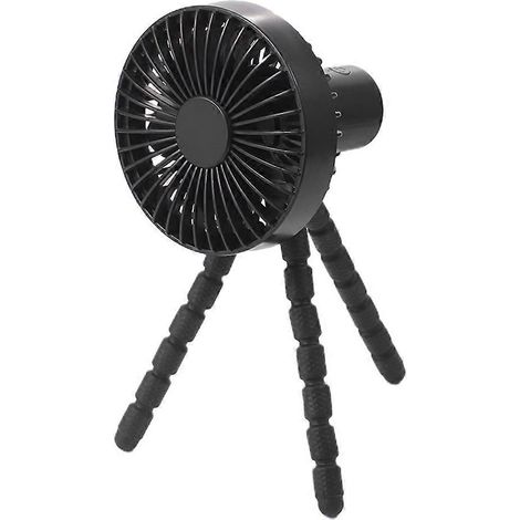 Ventilateur de bureau multifonction pieuvre 3W alimenté par batterie USB avec trépied flexible (1/4)
