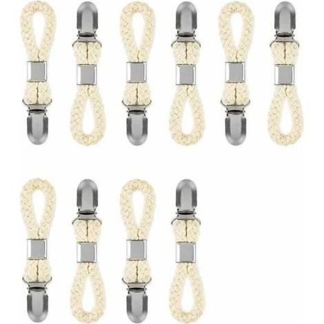 HOXILEELEOCrochet asciugamano - LARGEIGHT - Lotto di 10 - Beige - Ferro e corda di cotone - Stile contemporaneo (1/5)