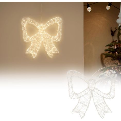 ECD Germany LED Weihnachtsschleife, LED Schleife Weihnachten mit Timer (1/5)
