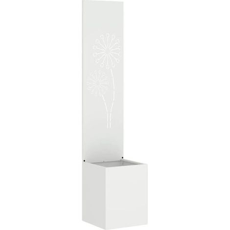 Paravent de jardin ajouré blanc, 32 x 150 cm (1/5)