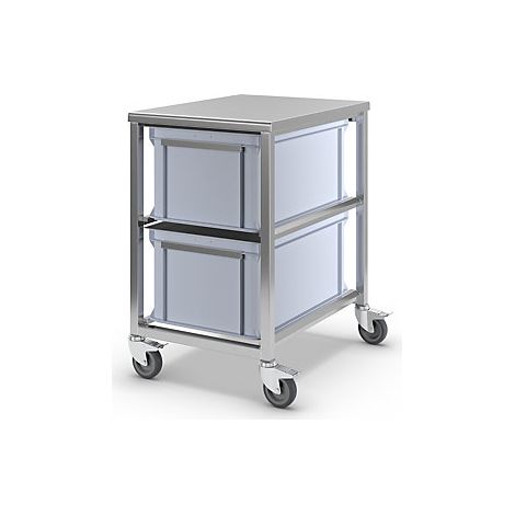 kaiserkraft  Carrello per contenitori in acciaio inox  2