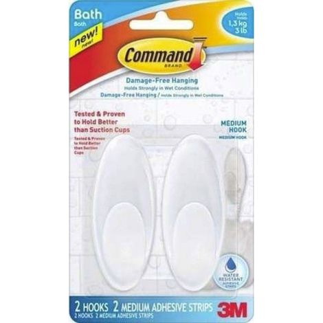 3m baño percha command blanca mediana 1,3k 2un bath18 7100352699 (1/2)