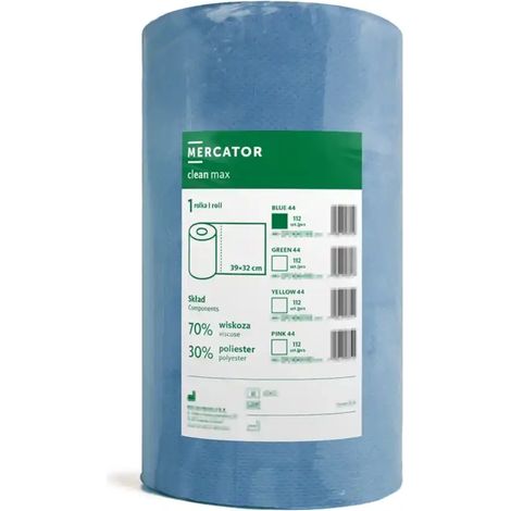 Chiffon de nettoyage industriel en rouleau, essuie-tout non tissé en viscose, chiffon résistant 44 m