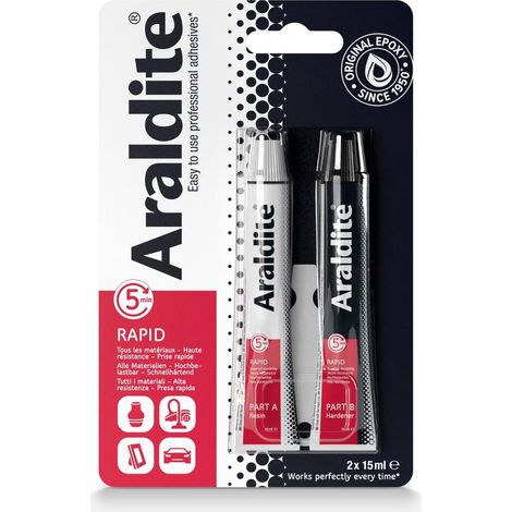 Araldite pegamento epoxi rápido de alta resistencia 15mL (1/3)