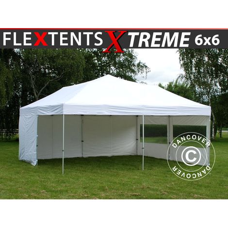 Pop up gazebo FleXtents Xtreme 50 6x6 m White, incl. 8 sidewalls (1/2)
