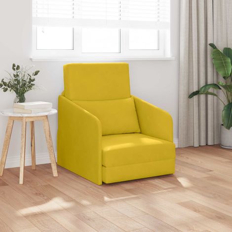 Schlafsofa Gelb 65 x 80 x 83 cm Samt