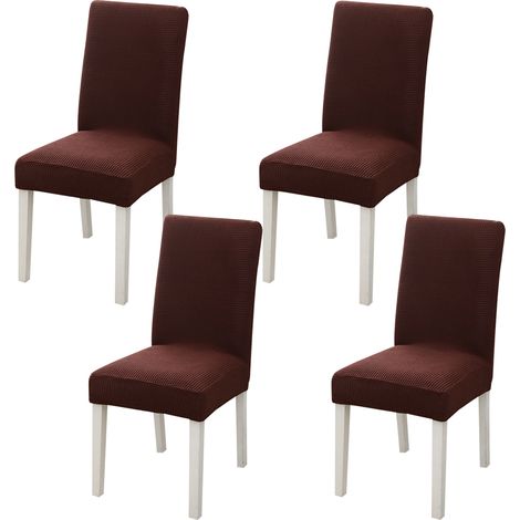 Housse De Chaise - Élastique Polyester Et Spandex - Pour Salle À Manger Restaurant Maison - Lot De 4 (1/5)