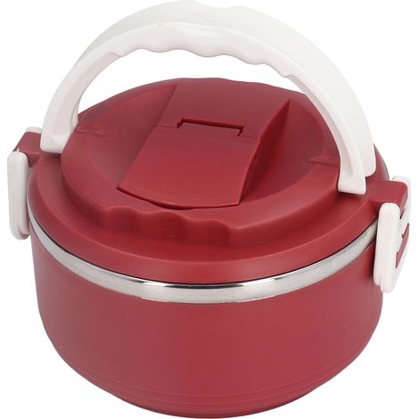 Kreative japanische Lunchbox für Schüler, Edelstahl, isoliert, tragbar, zum Mitnehmen, einlagig, rot, 201-lagig (1/5)
