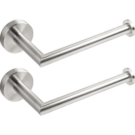 2 Pièces Porte Papier Toilette, Acier Inoxydable SUS 304, Finition Acier Brossé, Montage Horizontal Ou Vertical, Pour Salle de Bain (1/5)