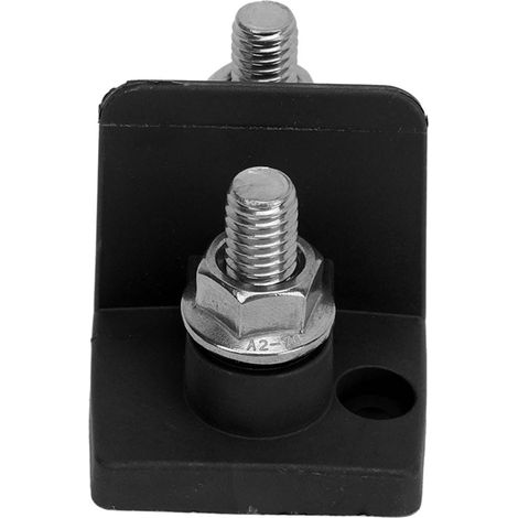 Connecteur de câble à double poteau M10, bornes doubles avec 2 isolateurs pour voiture, camping-car, bateau, camion, DC12-48V, noir (1/5)
