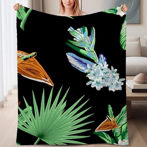 Couverture de lit en polaire, douce et chaude en microfibre toutes saisons, décoration de chambre, cadeau idéal pour femmes et hommes, 6080 pouces (1/4)