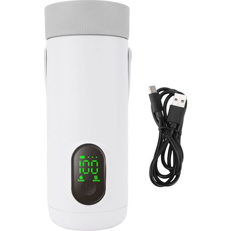Bouilloire électrique portable sans fil 350ml chauffe-eau voyage batterie 27000mAh inox 304 (1/4)