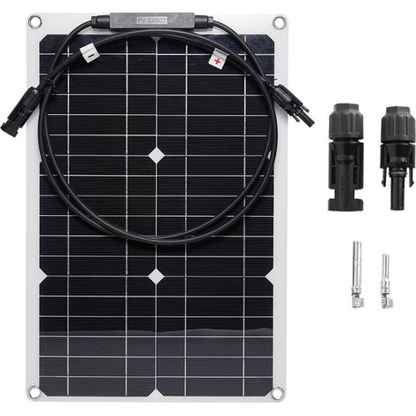 Tragbares 20W 18V Solarpanel-Set, flexibles und wasserdichtes Solarpanel mit MC4-Ausgangsstecker zum Laden von 12V-Batterien in Autos, Wohnmobilen und Yachten. (1/5)
