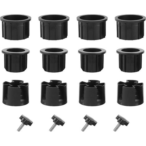 Lot de 16 housses à œillets de rechange pour base de parasol avec boulons M8 – Convient aux trous de 38 mm et 48 mm pour réparation de support de pare-soleil extérieur (1/5)