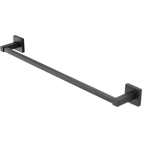 Porta asciugamani a muro 50 Cm in acciaio nero opaco Levante (1/2)